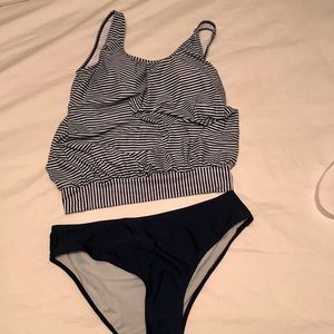 Striped, Navy Tankini